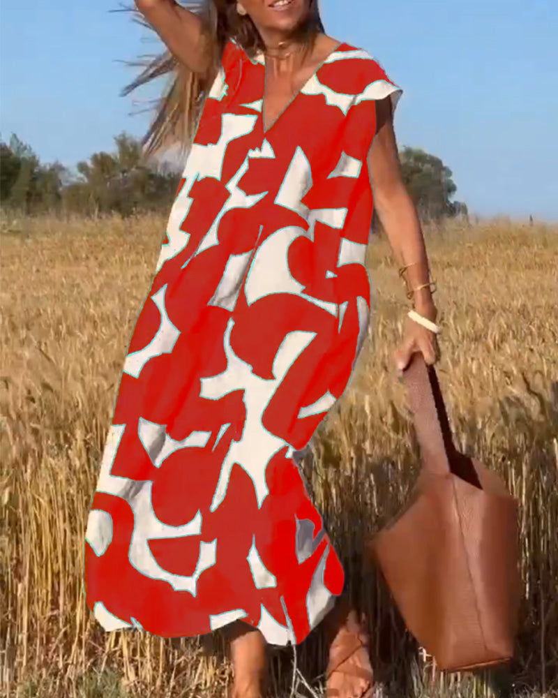 Vivian | Leopard-Print Panel Dress with Puff Sleeves and Striped Shirt