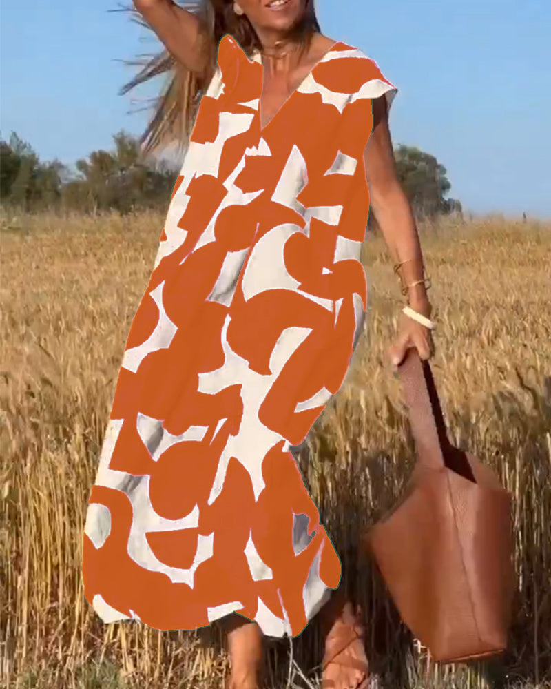 Vivian | Leopard-Print Panel Dress with Puff Sleeves and Striped Shirt