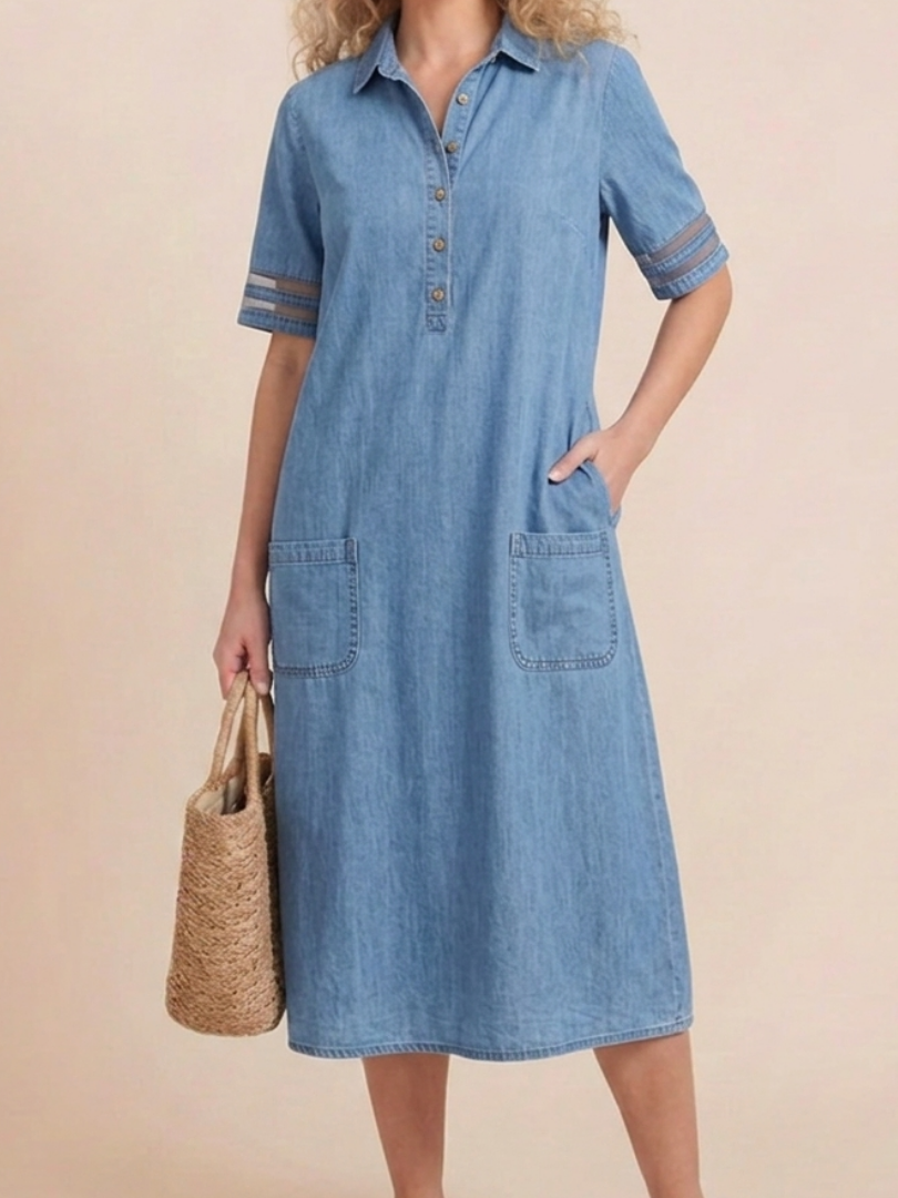 Brittany | Figure Flattering Denim Dress