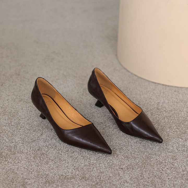 Verrine | Leather Low Pumps