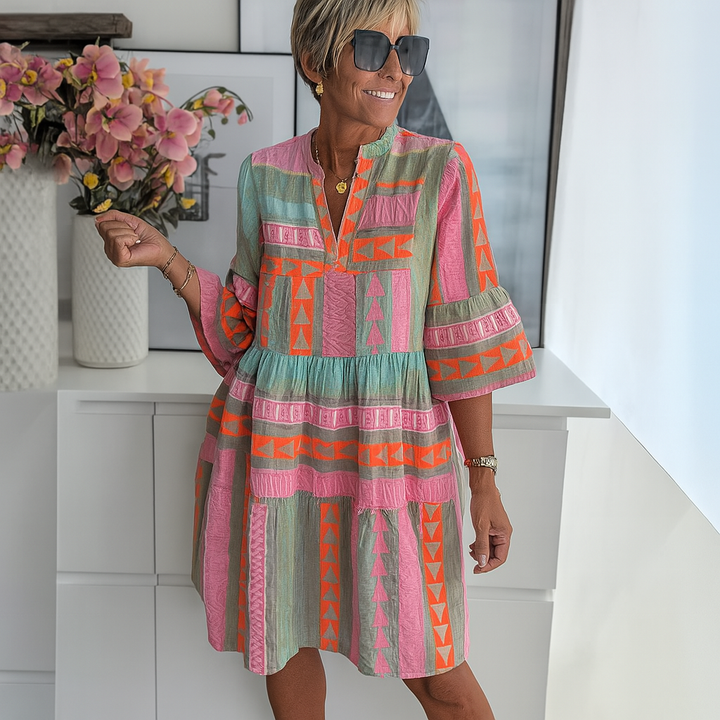 Stacey - Embroidered Summer Dress Mini