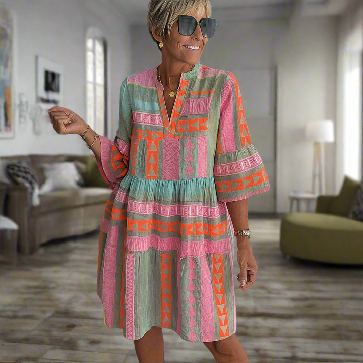 Stacey - Embroidered Summer Dress Mini