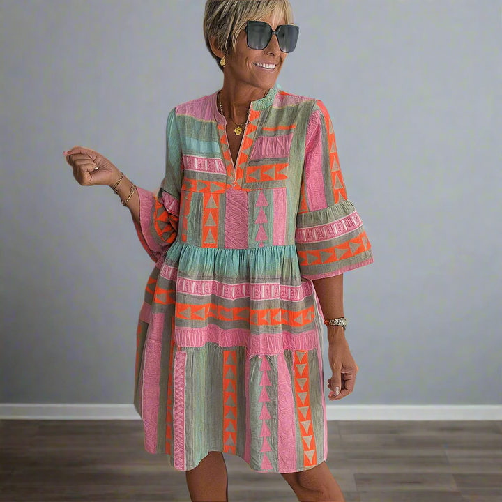 Stacey - Embroidered Summer Dress Mini