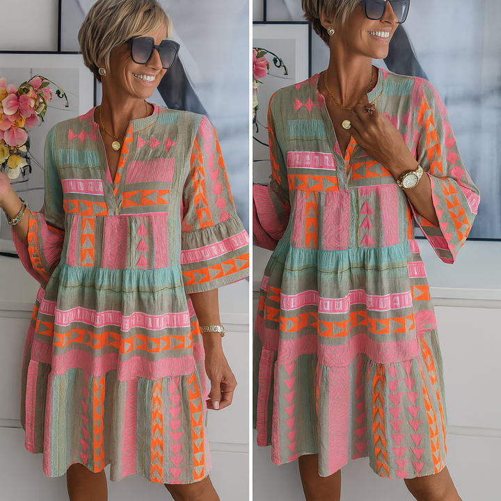 Stacey - Embroidered Summer Dress Mini