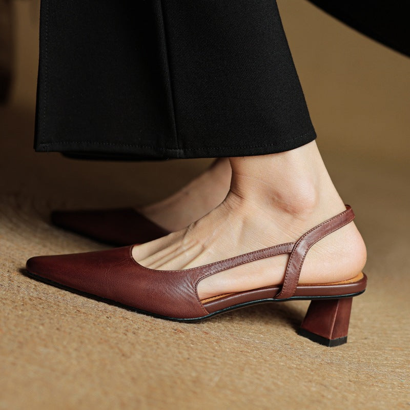 Arlise | Leather Slingback Pumps