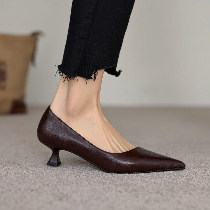 Verrine | Leather Low Pumps