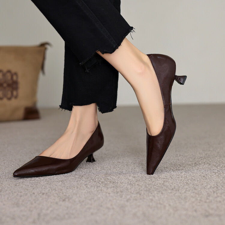 Verrine | Leather Low Pumps