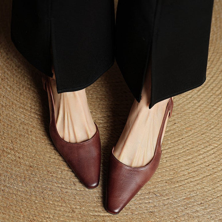Arlise | Leather Slingback Pumps