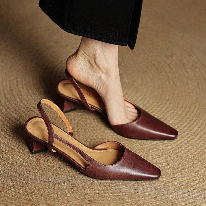 Arlise | Leather Slingback Pumps