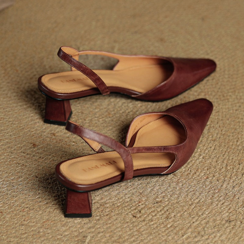 Arlise | Leather Slingback Pumps