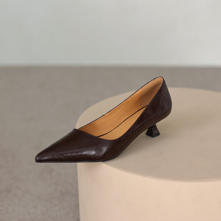 Verrine | Leather Low Pumps