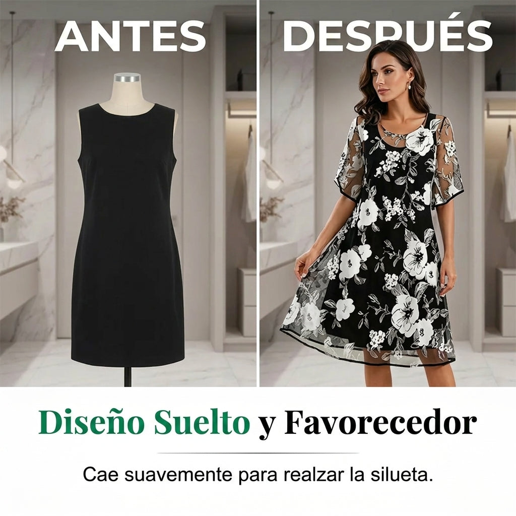 Ella | Elegant Floral Chiffon Dress