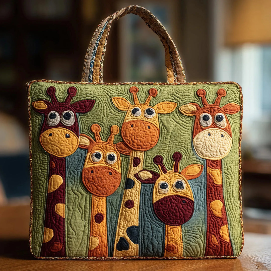 Quilted Tote Bag | Giraffe