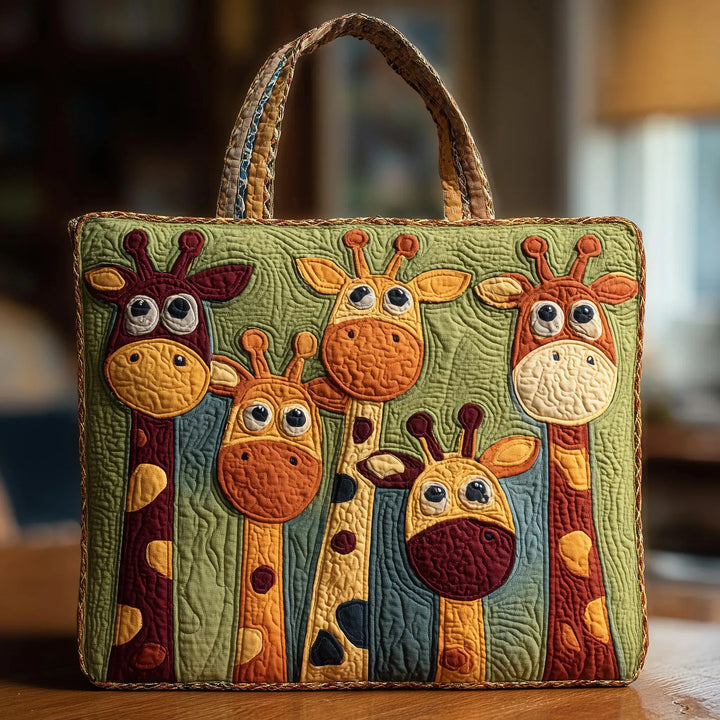 Quilted Tote Bag | Giraffe