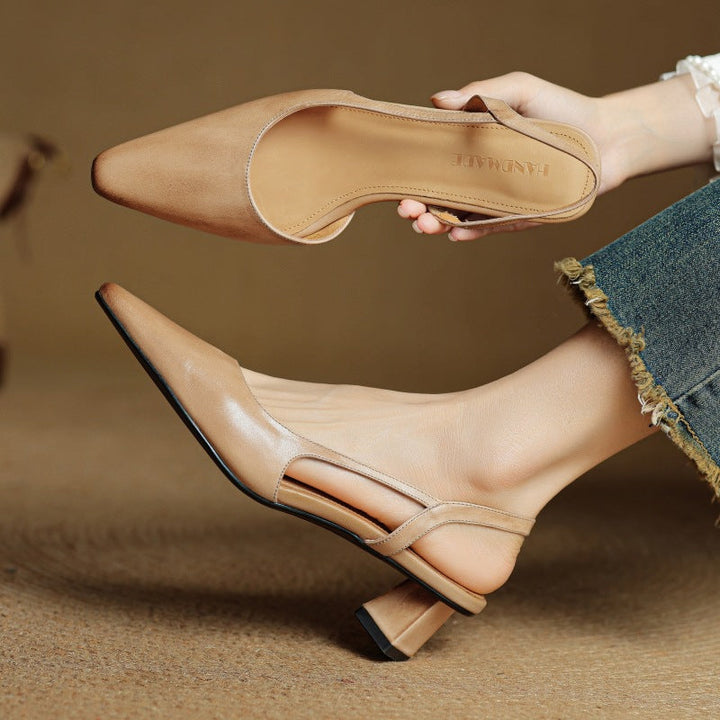 Arlise | Leather Slingback Pumps