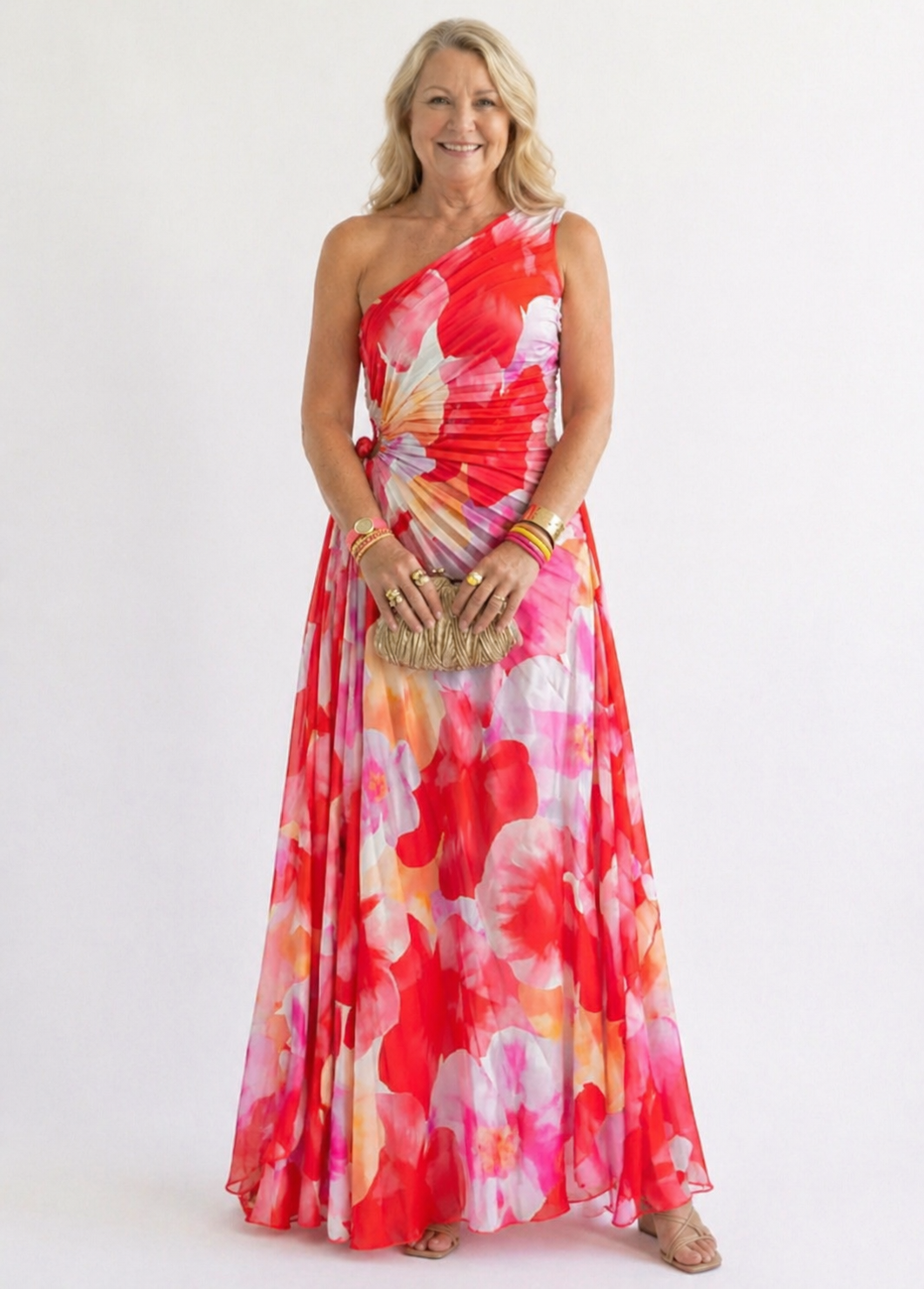 Clara | Vibrant Tropical Evening Dress