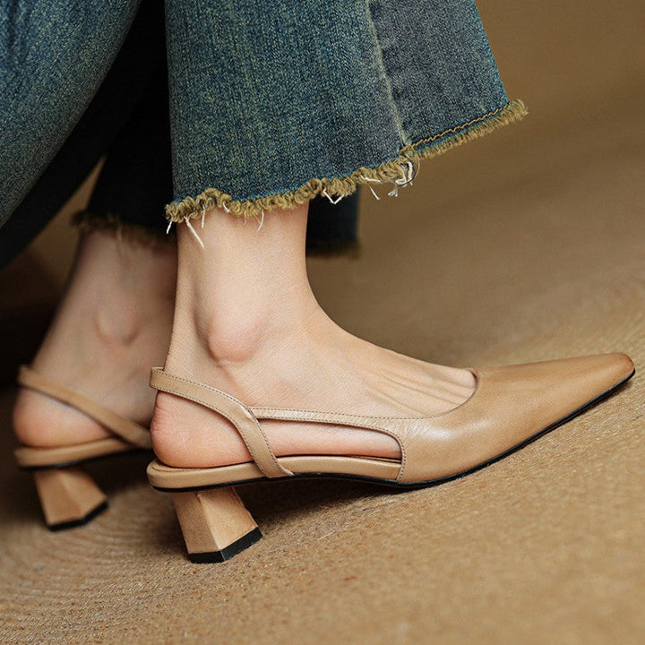 Arlise | Leather Slingback Pumps