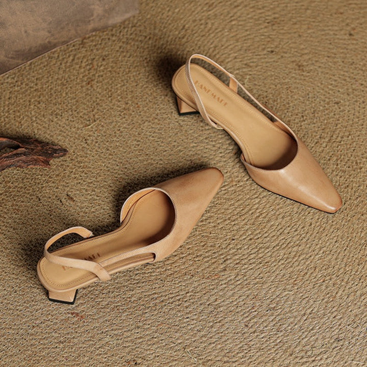 Arlise | Leather Slingback Pumps