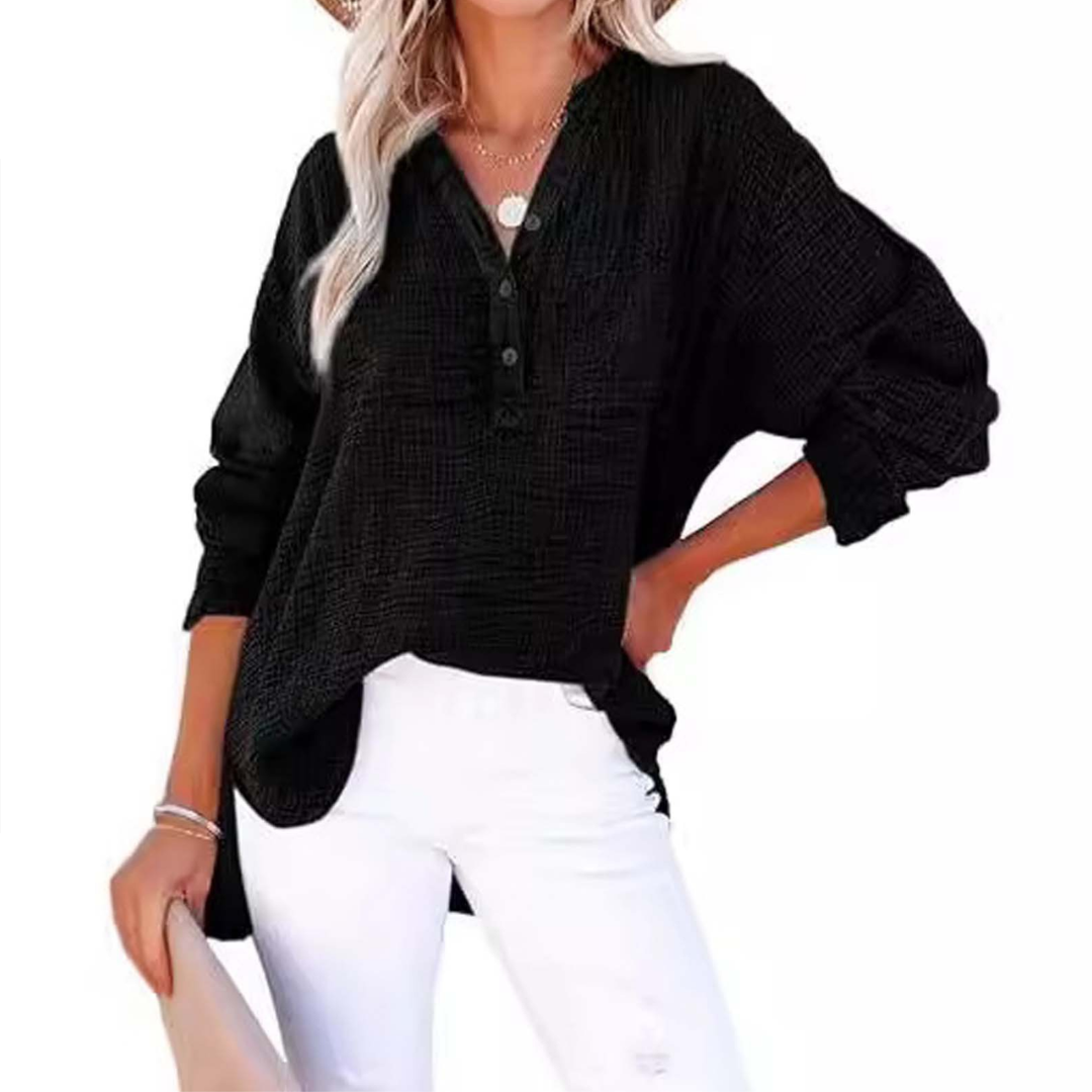 Cleo | Relaxed Button-Up Oversized Blouse