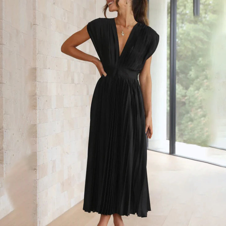 Genevieve | Timeless Pleated Midi Dress