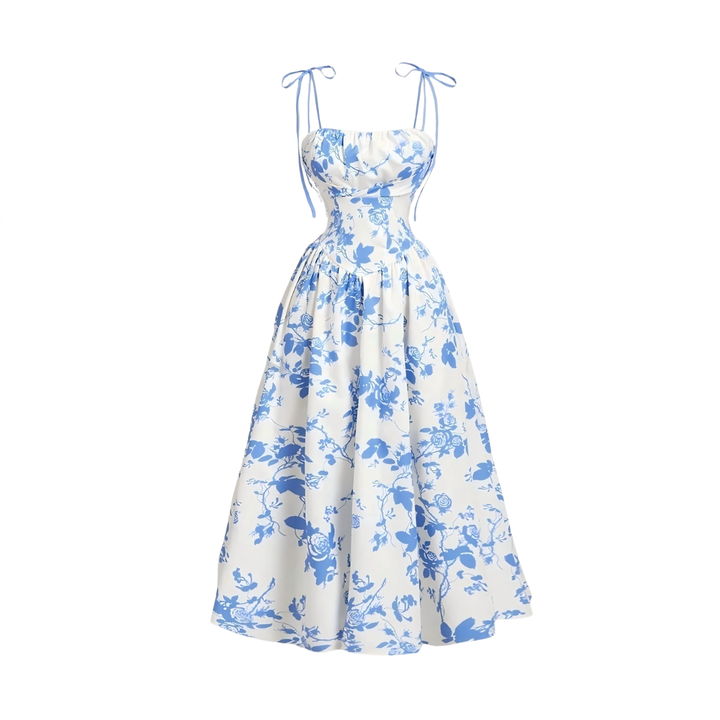 Rosalie | French Floral Tie-Shoulder Cami Dress