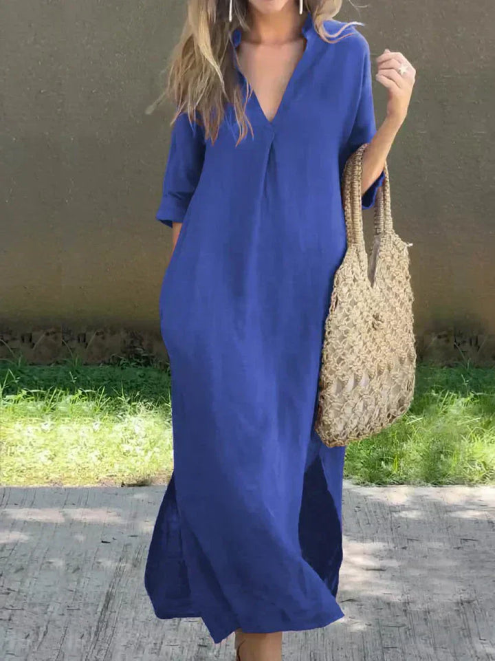 Alexa | Chic V-Neck Summer Maxi Dress