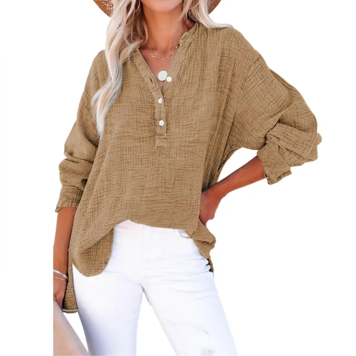 Cleo | Relaxed Button-Up Oversized Blouse