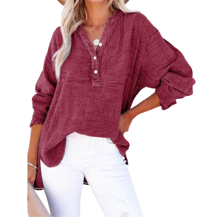 Cleo | Relaxed Button-Up Oversized Blouse