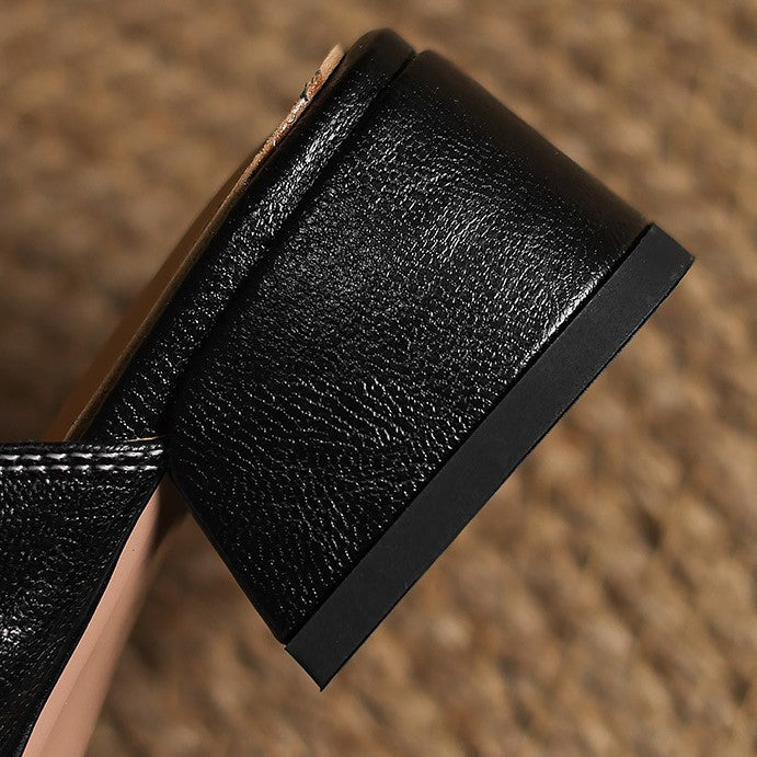 Rosel | Square-Toe Leather Mules