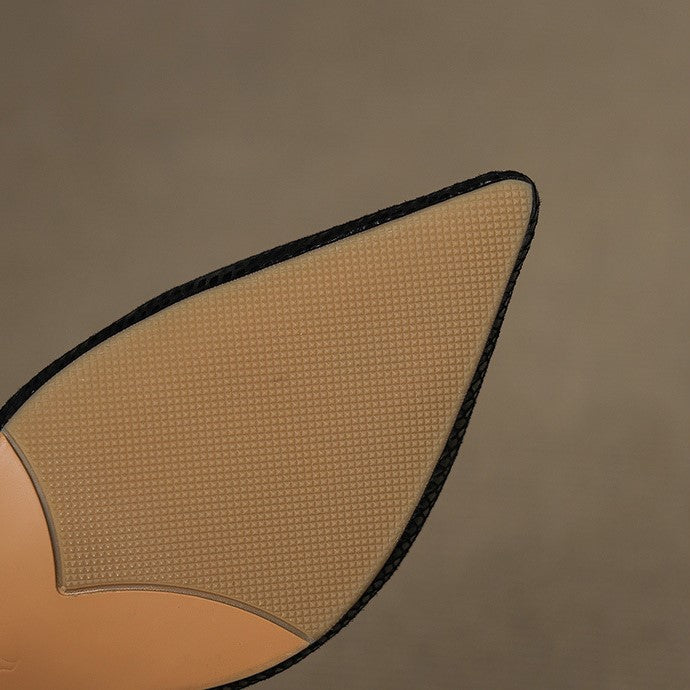 Céliane | Pointed Leather Slingback Heels