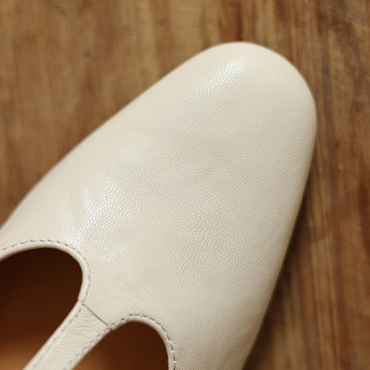 Elowen | Leather T-Strap Heels