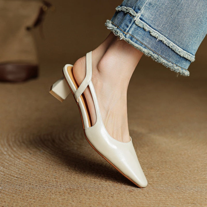Arlise | Leather Slingback Pumps