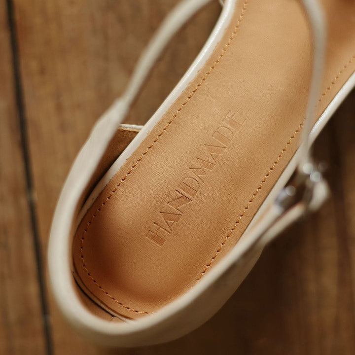 Elowen | Leather T-Strap Heels