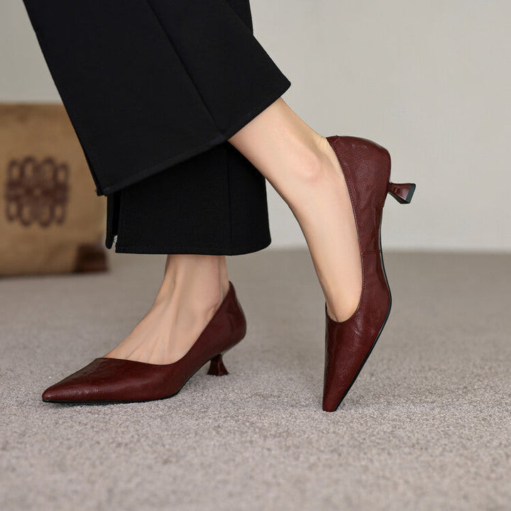 Verrine | Leather Low Pumps