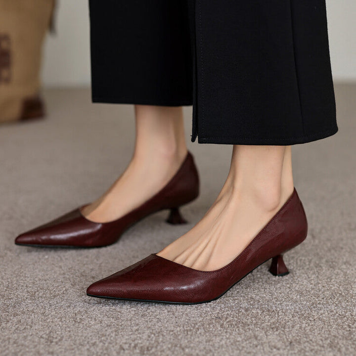 Verrine | Leather Low Pumps