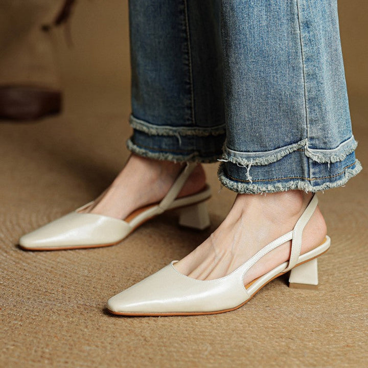 Arlise | Leather Slingback Pumps