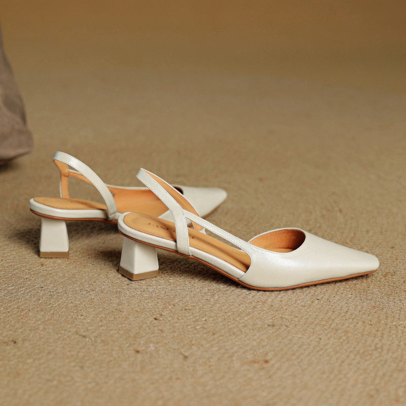 Arlise | Leather Slingback Pumps