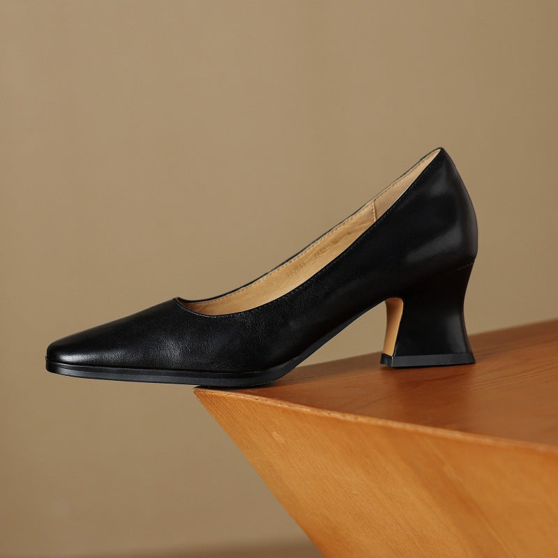 Oriel | Leather Square Pumps