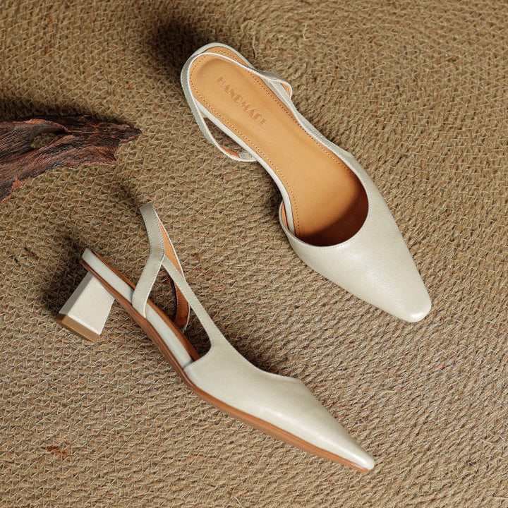 Arlise | Leather Slingback Pumps