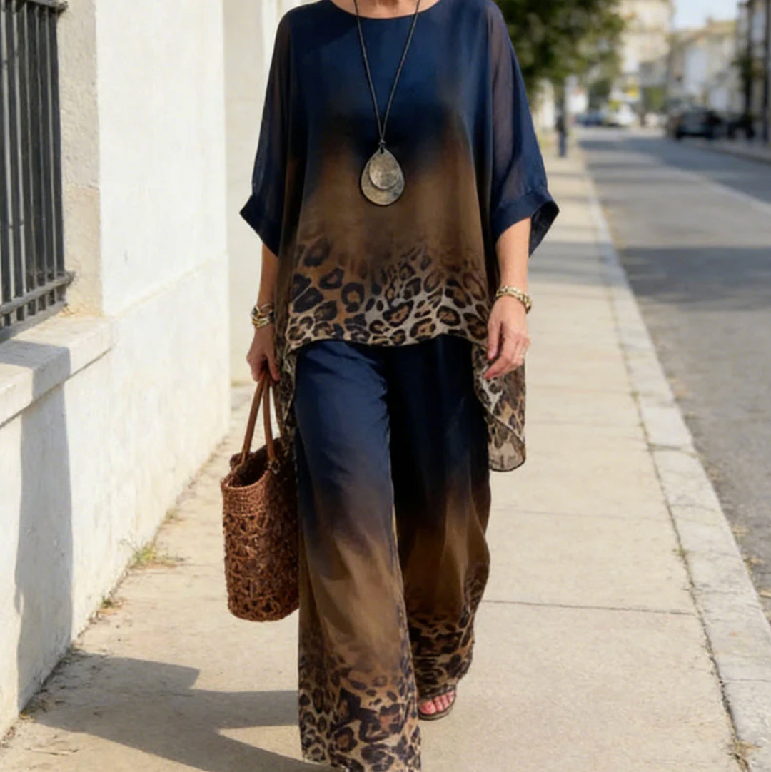 Ann | Leopard Print Two-Piece Set