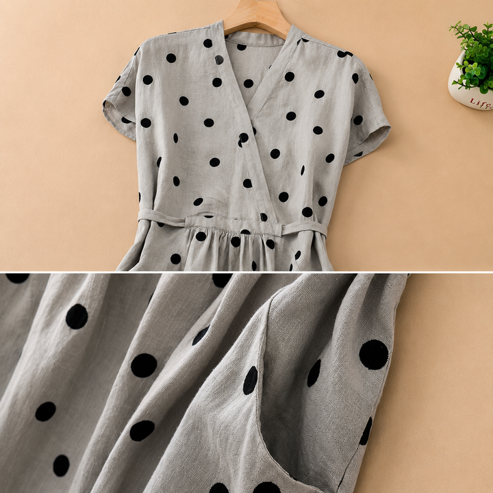 Amelie | Polka Dot Midi Dress