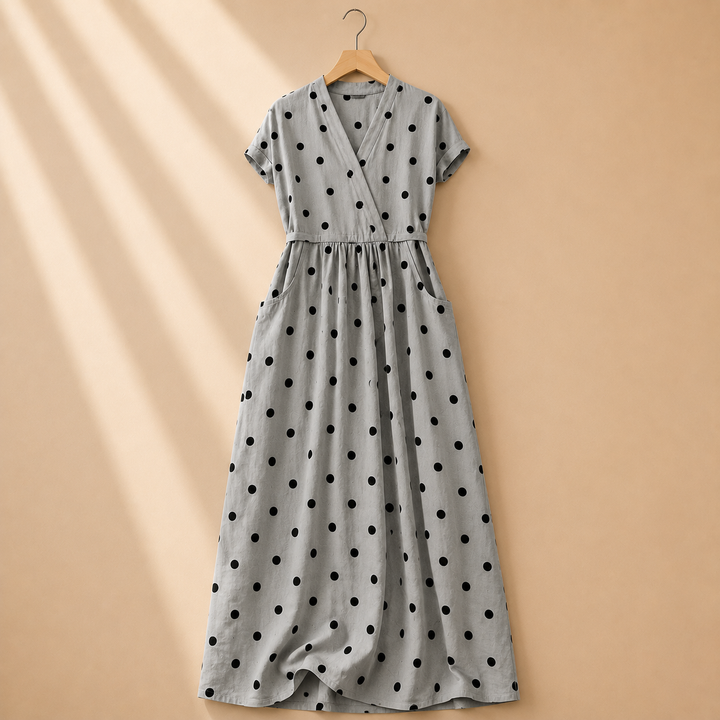 Amelie | Polka Dot Midi Dress