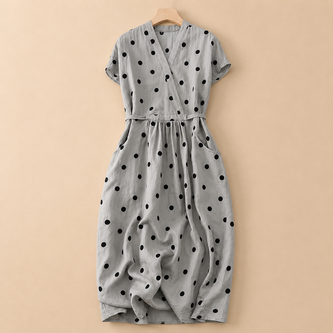 Amelie | Polka Dot Midi Dress