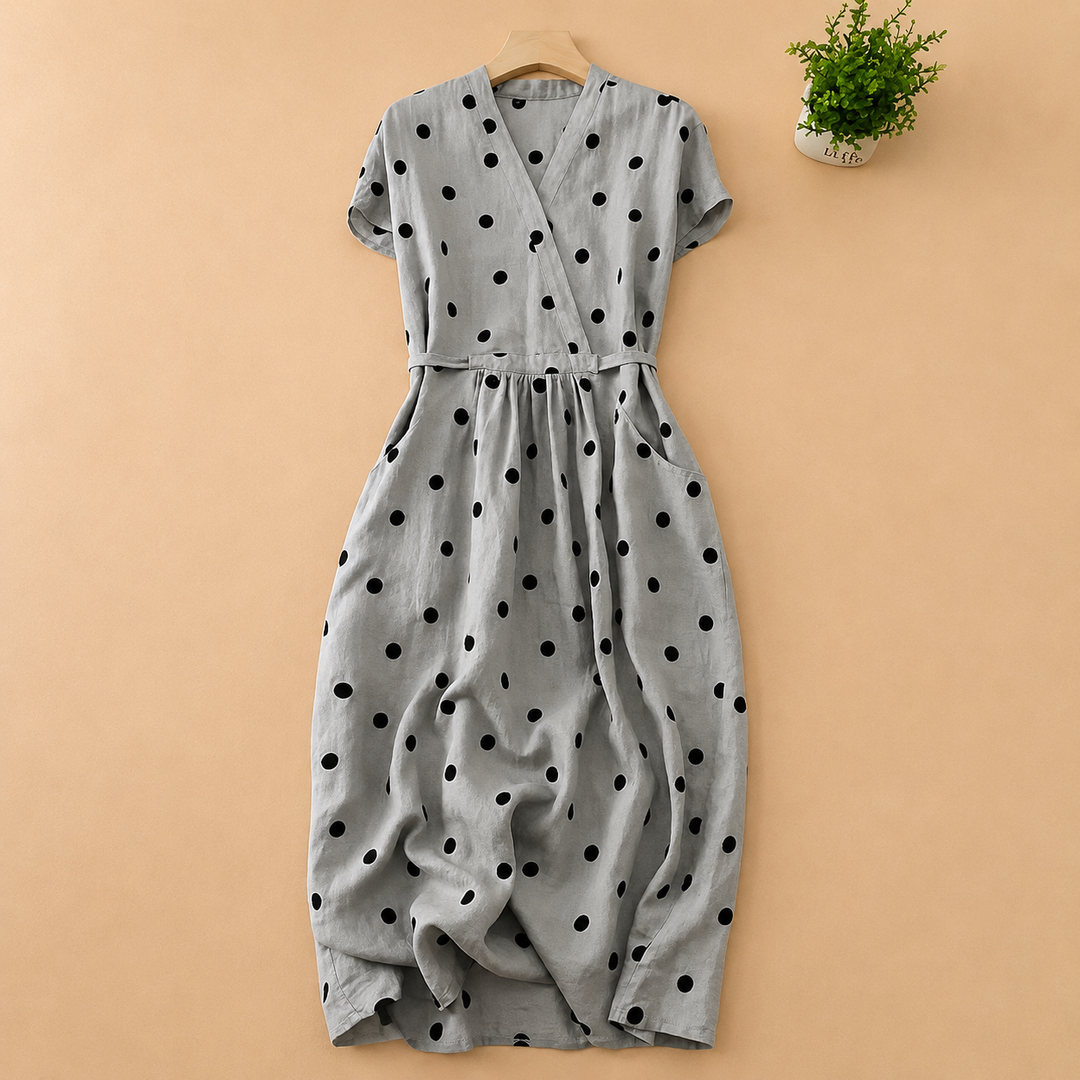 Amelie | Polka Dot Midi Dress
