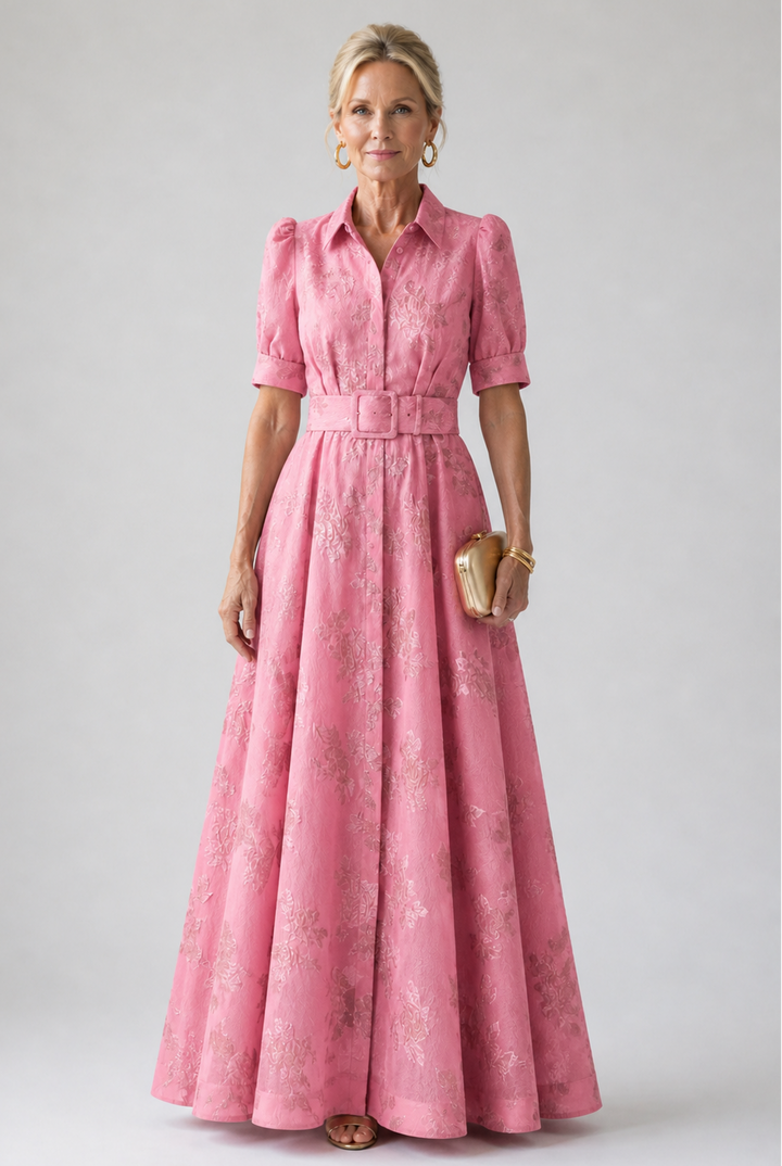 Brittany | Belted Floral Maxi Dress
