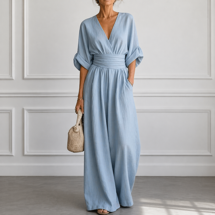 Madison | Wide Leg V-Neck Jumpsuit