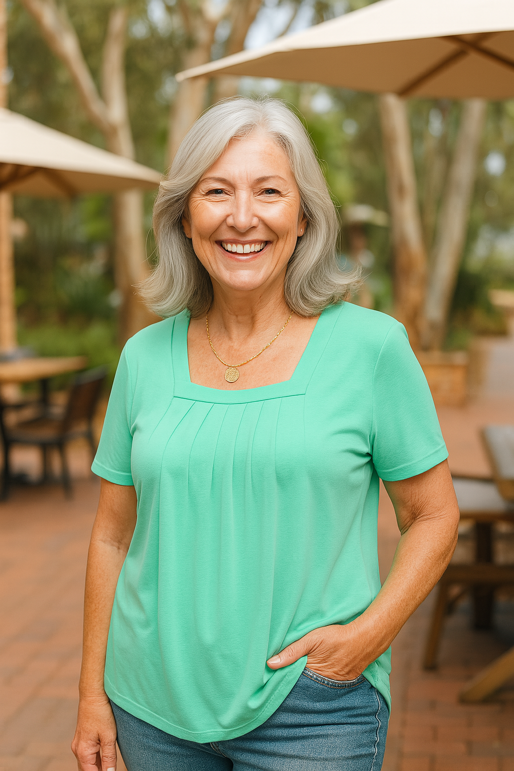 Colleen | Pleated Comfort Top Everyday Confidence