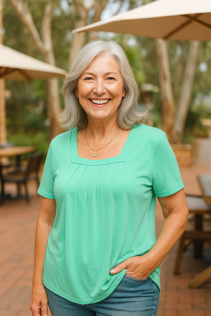 Colleen | Pleated Comfort Top Everyday Confidence