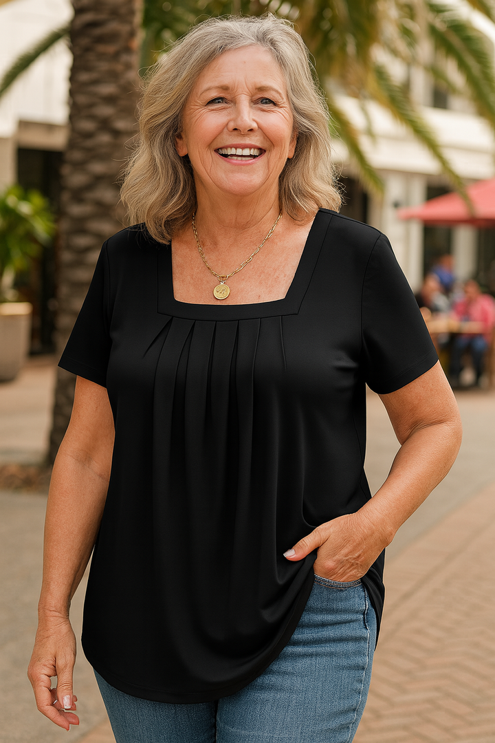 Colleen | Pleated Comfort Top Everyday Confidence