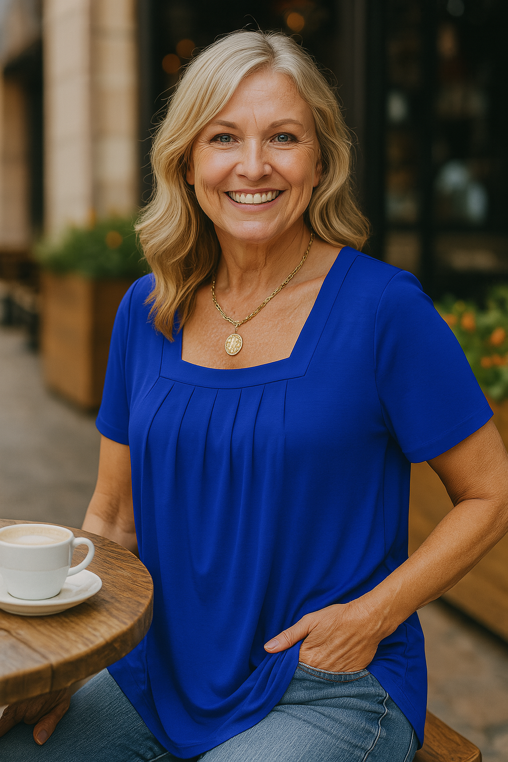 Colleen | Pleated Comfort Top Everyday Confidence